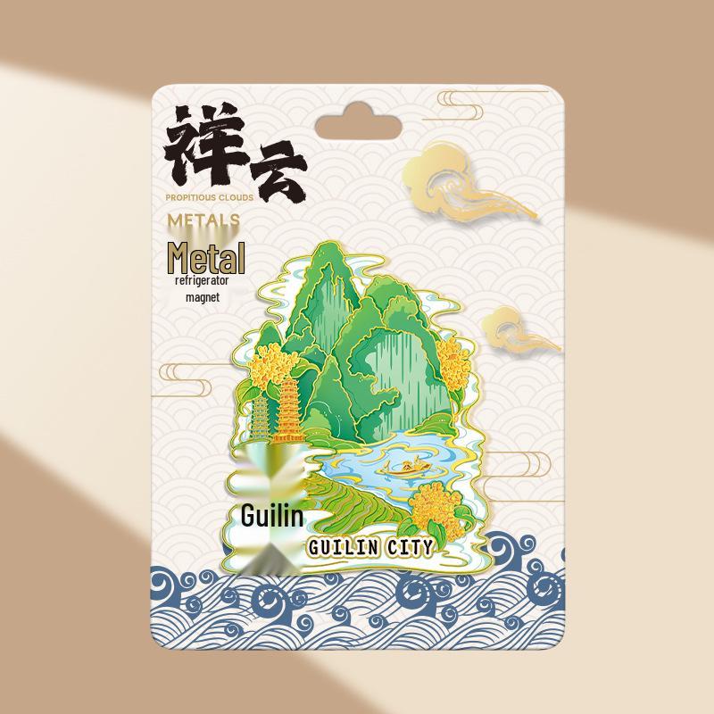Magnetic Metal Refrigerator Magnets: City-Themed Cultural Souvenirs and Creative Tourist Gifts