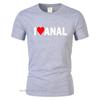 Streetwear Tempo Libero Harajuku Maglietta Top Alfabeto Interesse I Love Anal Maglietta Unisex Fresca Maglietta Battito Cardiaco Maglietta Oversize