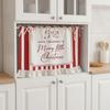 Decorative Kitchen Stove Curtain Lace-up Design Cabinet Curtain Christmas Oven Curtain  Partition