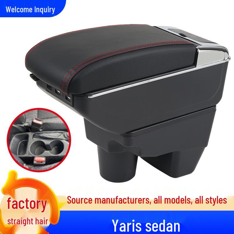 

20-22 Toyota GR Yaris/Yaris Sedan Armrest Box Special Accessory Single Layer - Black/Black