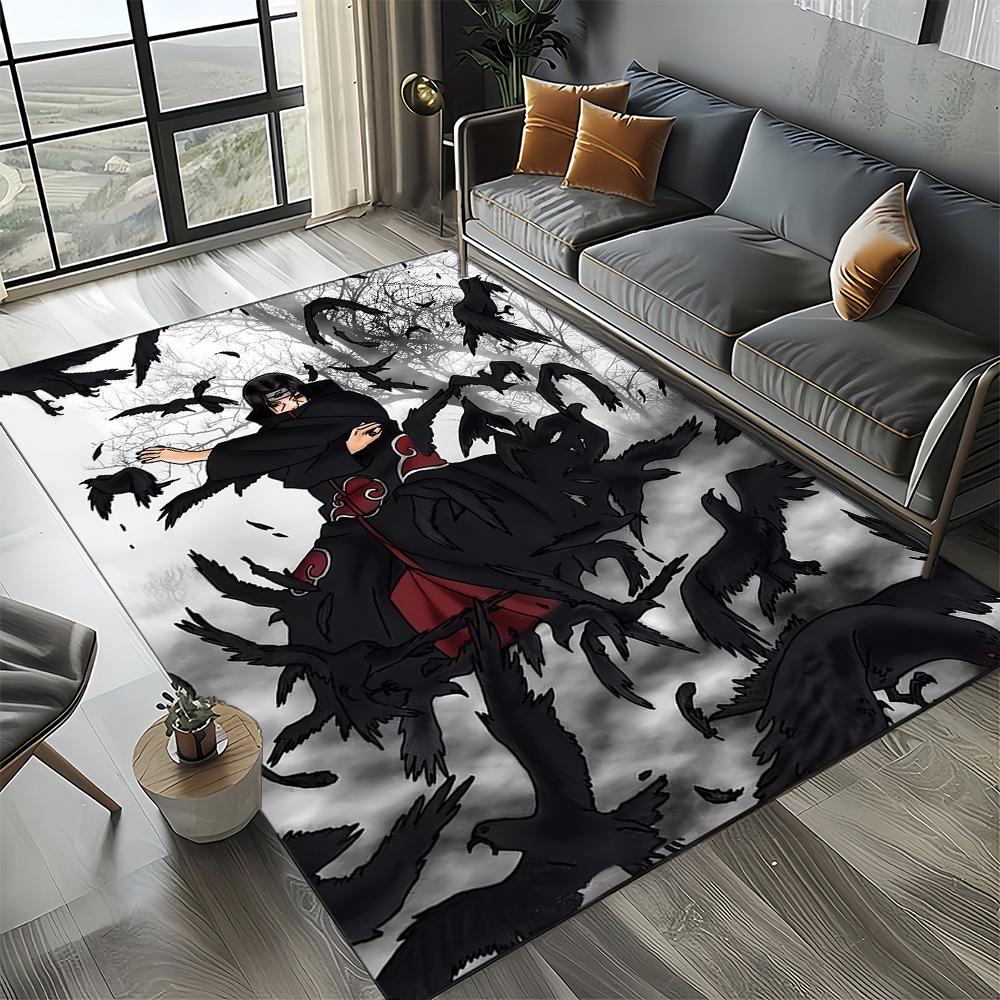 Cartoon 3D I-Itachi Japan Anime Carpet Rug for Living Room Bedroom Home Sofa Decoration,Kid Play Area Rug Non-slip Floor Mat