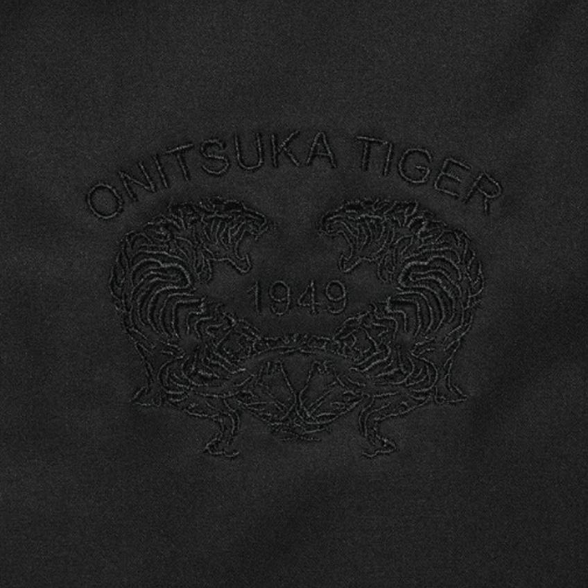 Onitsuka Tiger Stand Collar Zipper Design Warm Fashion Solid Color Long Sleeve Jacket Unisex jackets Black 2183B316-001