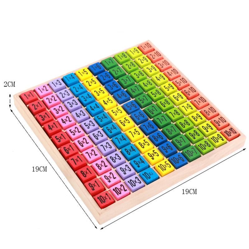 Montessori Wooden Multiplication Table for Young Children: Early Education Math Toy