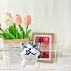 Cute Cat Doll Expression Cheese Cat Plush Toy Figure Keychain Ornament
