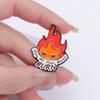 FIRE DEMON Enamel Pins Custom She Likes My Spark Brooches Lapel Badges Anime Jewelry Gift for Kids Friends