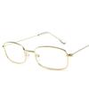 Vintage UV400 Steampunk Rectangle Sunglasses Metal Frame Small Retro Shades Sun Glasses