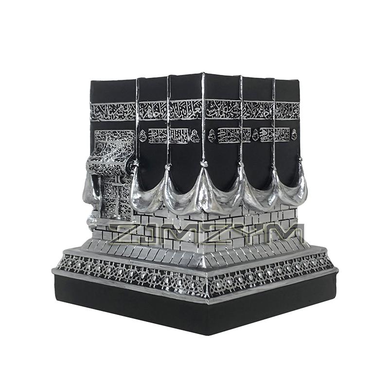 

Kaaba Replica Model Islamic Muslim Turkish Ramadan Eid Islamic Gifts Home Decorations Imitation Metal Decoration срібний