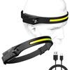 USB Charging Headlamp with LED Glare Induction 230 degrees  Illumination Weatherproof Rechargeable Outdoor