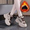 Women's Thick-soled High-top Winter Lace-up Lightweight Warm Anti-cold Padded Snow Boots Non-slip Wear Casual Sneakers Cotton Boots Pops Shoes