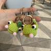 4cm Cute Crochet Keychains Knitting Funny Frog Keychain Creative Key Holder For Keys Storage Bag Knitted Doll Keyrings Wholesale