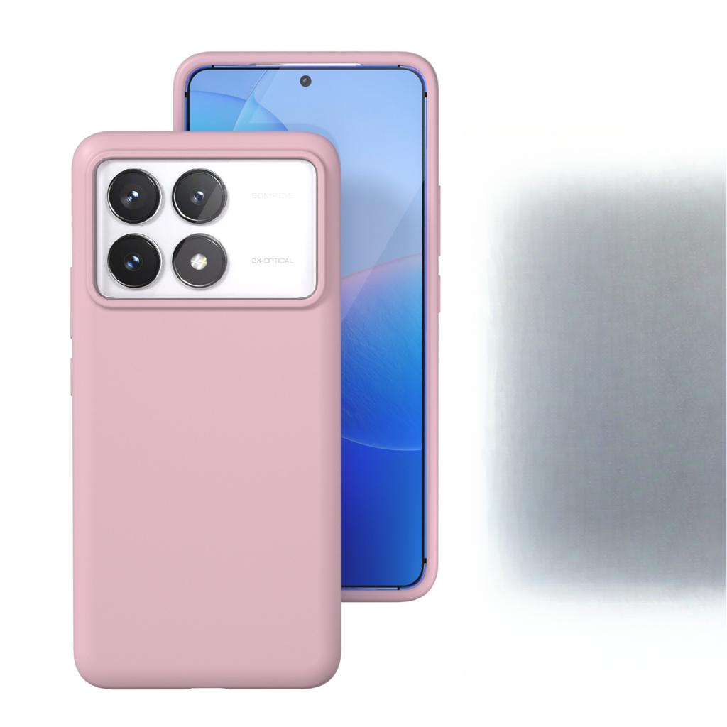 Liquid Silicone Gel Is Suitable for Redmi NOTE14PRO Solid Color Phone Case K80 Full Package Shockproof K70E Skin-feel Protective Case