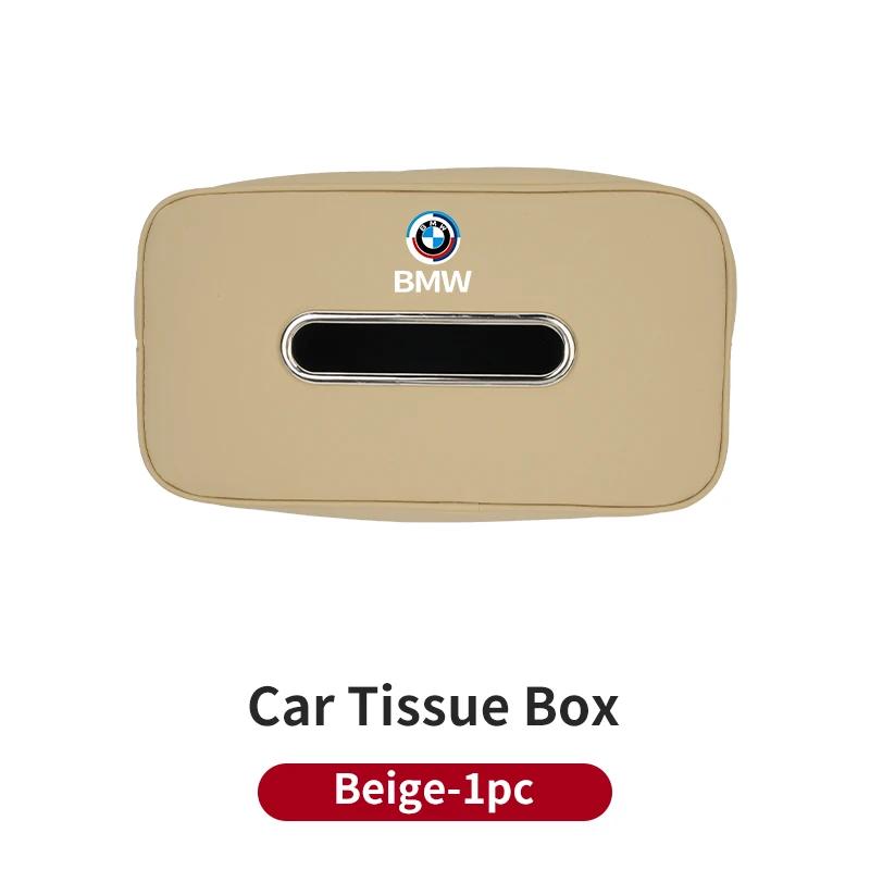 

2025 Hot Car Seatback Tissue Box Armrest Paper Napkin Storage Bag Accessories For BMW Series 1 3 5 7 X3 X4 X5 X6 X7 F30 F34 F52