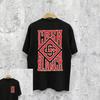 Camiseta de Algodón Puro Estampada de Manga Corta Holgada Casual Cuello Redondo Verano unisex y Wounisex Ropa Camiseta Tops Nuevos