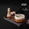 Japanese Matcha Tea Ceremony Set: Ceramic Bowl, Tea Whisk Holder, and Hundred-Bristle Whisk