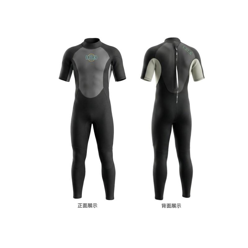 Muta da sub a maniche corte e gambe lunghe da uomo da 3 mm per immersioni, snorkeling, nuoto, sport acquatici in neoprene al cloroprene, traspirante, calda