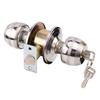 Zinc Alloy Rotation Round Door Knobset Handle Round Shaped Entrance Lock Doorknob for Hallway Closet Easy to Use