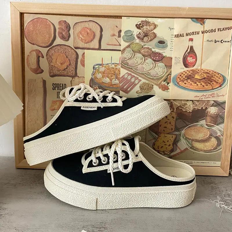 Women's Slippers and Ladies Sandals Rubber Shoes Sneakers Summer 2024 Black Slides Junior Mules Sports Cotton with Heel Platform