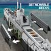 3987Pcs U Shaped Submarine Building Blocks Undersea Ship Model Bricks With Base Bracket Desktop Deco Kids Diy Toys Holiday Gifts