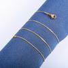 0.8/1.1/1.5mm Stainless Steel Dainty Neck Cable S Chain Thin Necklace for Women Metal Collar Choker Jewelry Accessories Gift