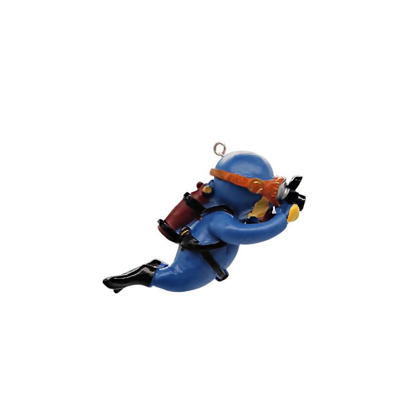 Fish Tank Diver Blue Fat Man Landscaping Small Ornaments Decorate the Underwater World Small Floating Ball