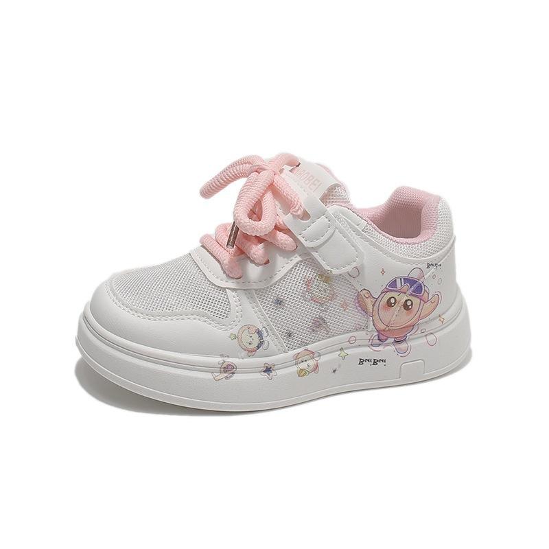 Girls Cartoon Canvas Shoes Spring Summer Thin Soft Sole Princess Cute Casual Sneakers For Kids