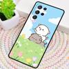 Mochi Peach Cat soft Silicone Phone Case For Samsung Galaxy note 10 pro S26 S25 S24 S23 S22 S21 Plus S25Ultra Capa Cover
