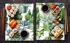 2x GLASS PROTECTIVE PLATE FOR STOVE 40x52 CACTUS