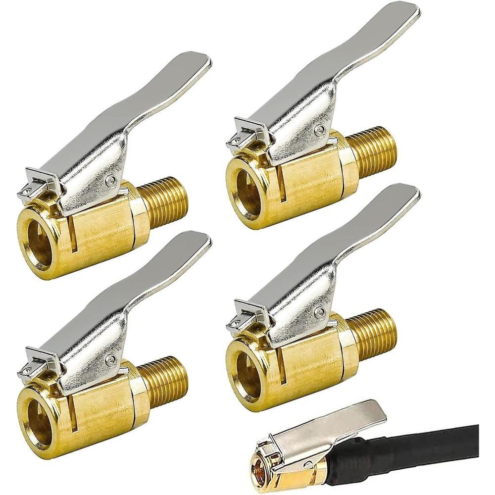 4Pcs 8mm Car Tire Inflation Nozzle Car Tire Valve Adapter Brass Inflation Valv