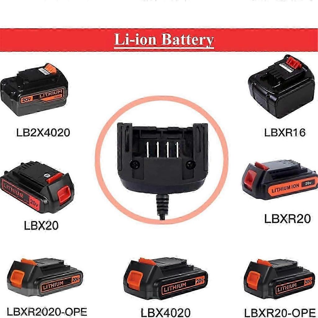Ładowarka do akumulatorów litowych LCS1620 20V do akumulatorów wielokrotnego ładowania BLACK & DECKER LBXR20 LB20 L