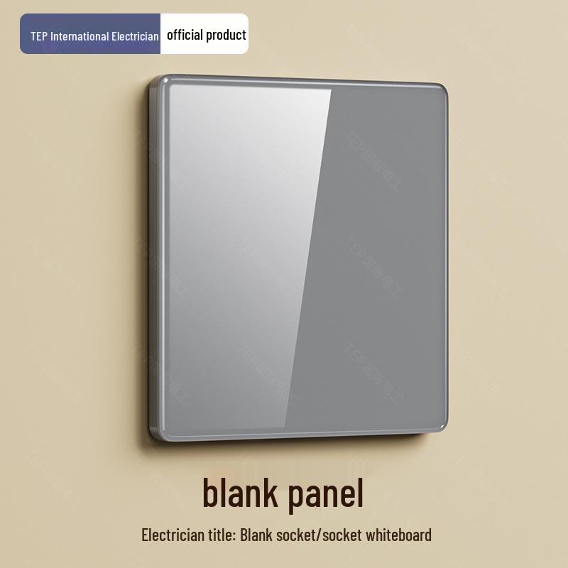 Whole House Smart Switch: Ultra-Thin Gray Tempered Glass Panel with Bluetooth Mesh, Compatible with Mijia App.