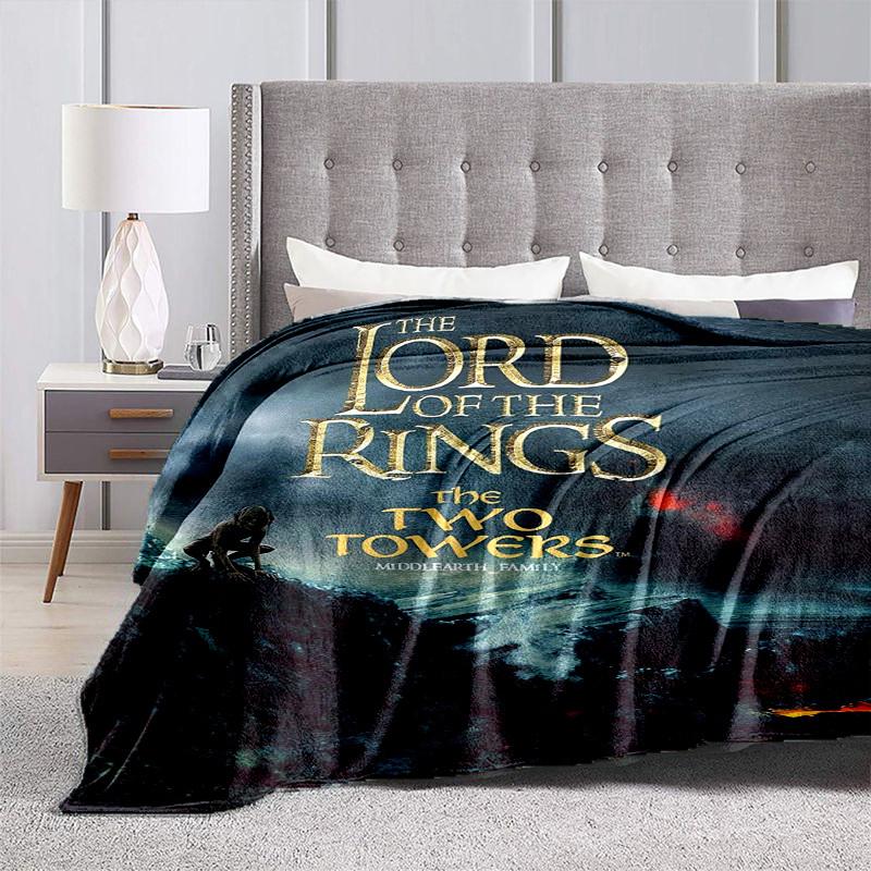 1pc Middle earth Family: Two Towers Edition Cartoon Blanket,Portable Throw for Travel & Camping, All Season Cozy Blanket,Ideal Gift