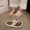 2024 Women's Versatile Rhinestone Bow Sandals: Casual Summer Beach Slippers