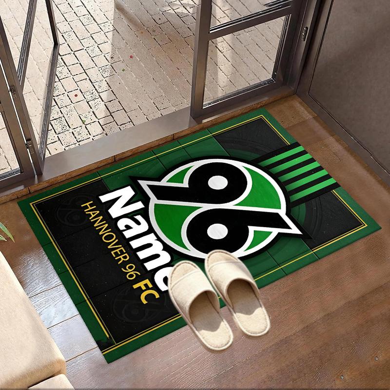 Custom Name Personalized Hannover 96 Football Print Carpet, Versatile Home Decor Rug, for Playroom, Apartment, Balcony, Entryway, Hallway Gift