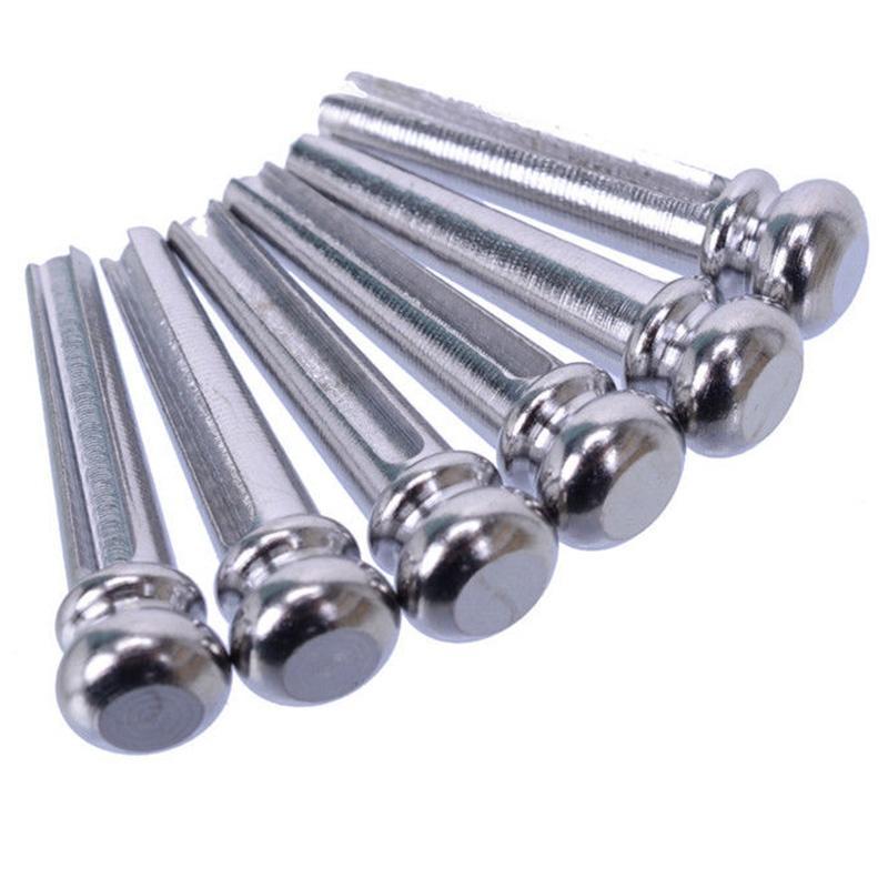 Buy 1Pc Chrome Acoustic Guitar Brass Bass Bridge Pins String Nail Pins