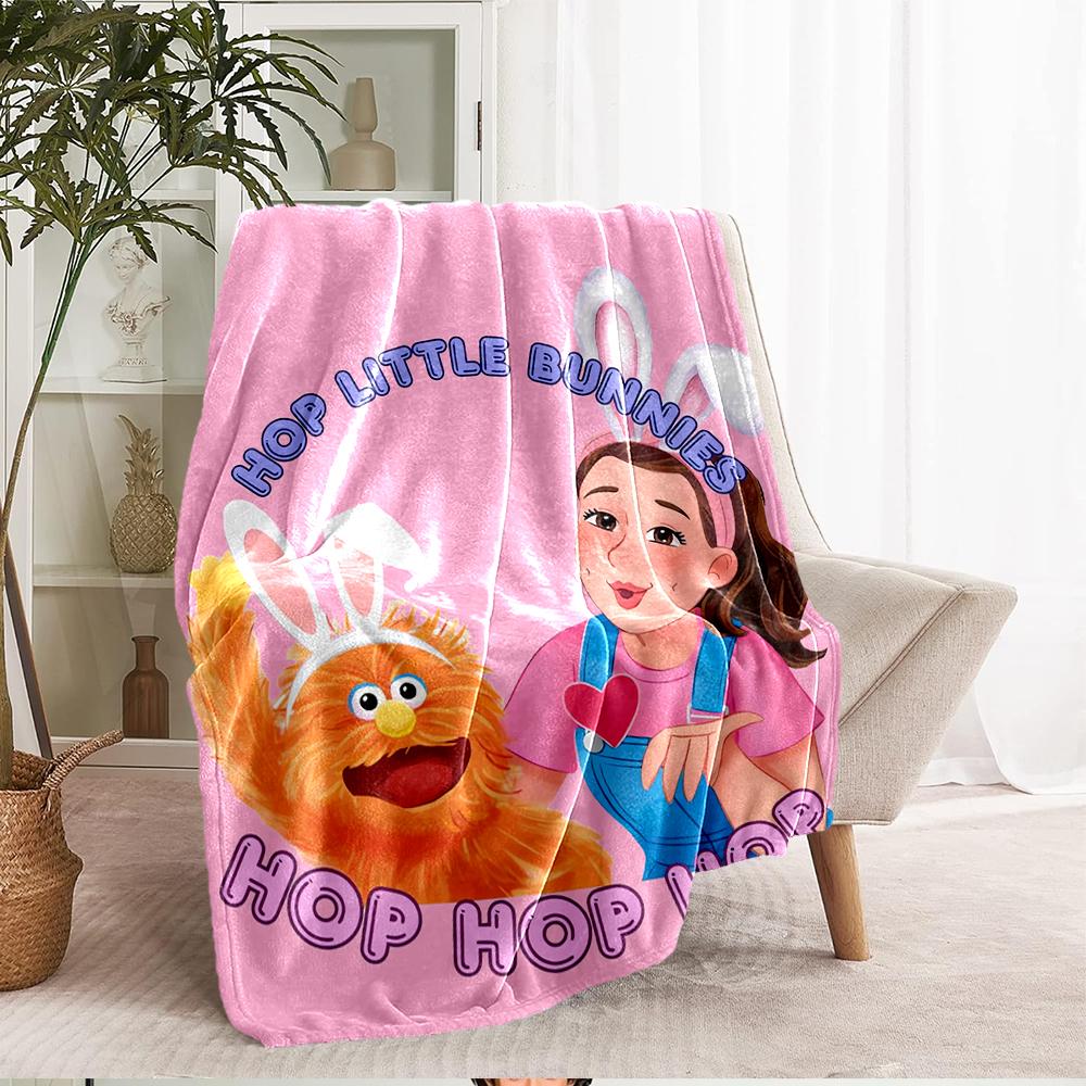 Ms. Rachel Theme Printed Blanket - Perfect for Couch, Bed, Travel & Outdoor Use | Machine Washable, Cozy & Durable.