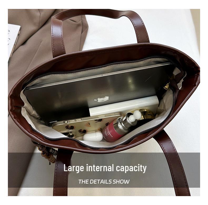 2025 Women's Versatile Retro Tote: Large-Capacity Underarm, Shoulder & Crossbody Bag