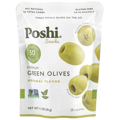 poshi Snack, Premium Grüne Olive, Original, 1,1 oz (30 g)