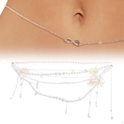 Waist Chain Belly for Ladies Waistband Summer Beach Adjustable Party Dress Multilayer