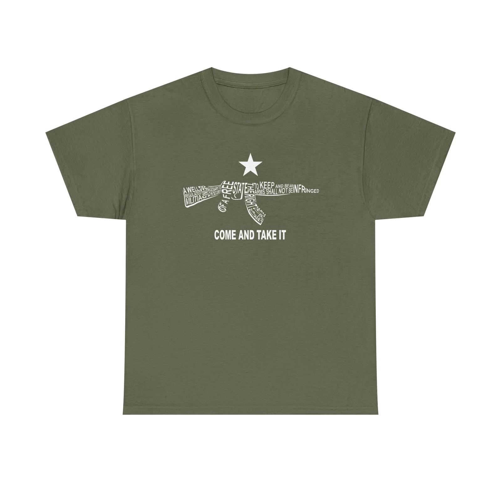 2nd Amendment Mens Shirt AR-15 Hunting Deer Military Camo Rifle Scope Red Dot M