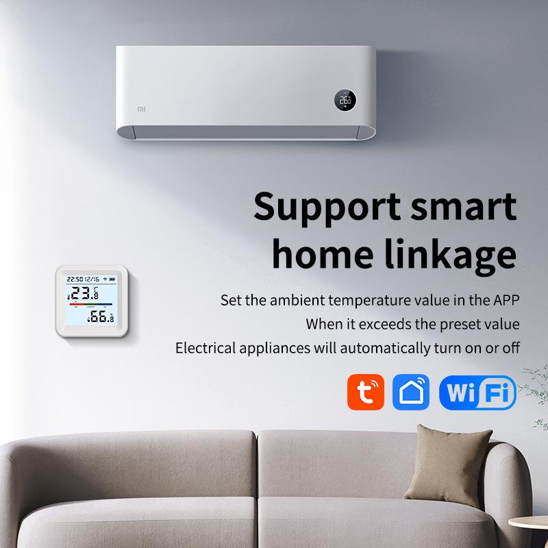 Smart WiFi Temperature & Humidity Sensor - Indoor Wireless Thermometer Hygrometer with Mobile Remote Monitoring