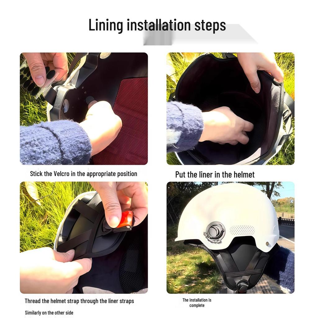 Removable Fleece-Lined Winter Helmet Liner with Earmuff Cover for Children & Adults