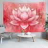 Meditation Yoga Floral Tapestry Lotus Flower Meditation Plant Petal Print Wall Hanging Blanket for Bedroom Hippie Lotus