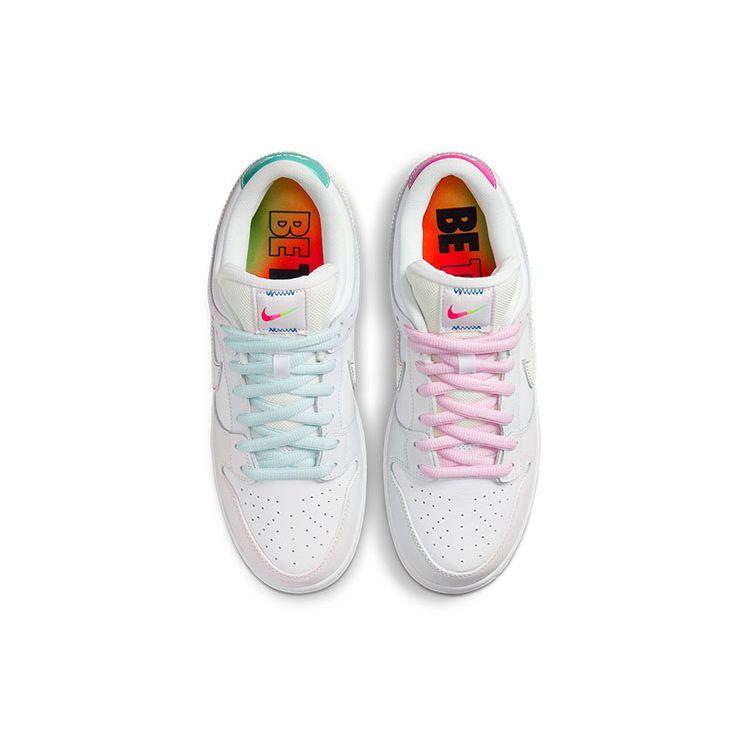 Кроссовки унисекс Nike Dunk Low SB Be True White Summit-White Rainbow DR4876-100 40.5 — фото 4