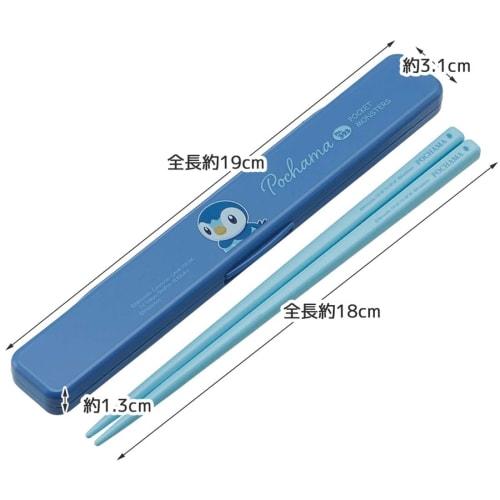 Skater Chopsticks Chopsticks Box Set 18cm Antibacterial Pokemon Piplup Made in Japan ABC3AG-A