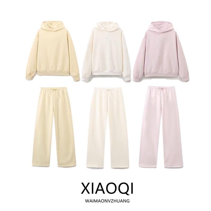 Fashion Style 2024 Fall and Winter New Women's Multi-Color Selection Minimalist All-Matching Hooded Loose Long Sleeve Sweatershirt 3199633