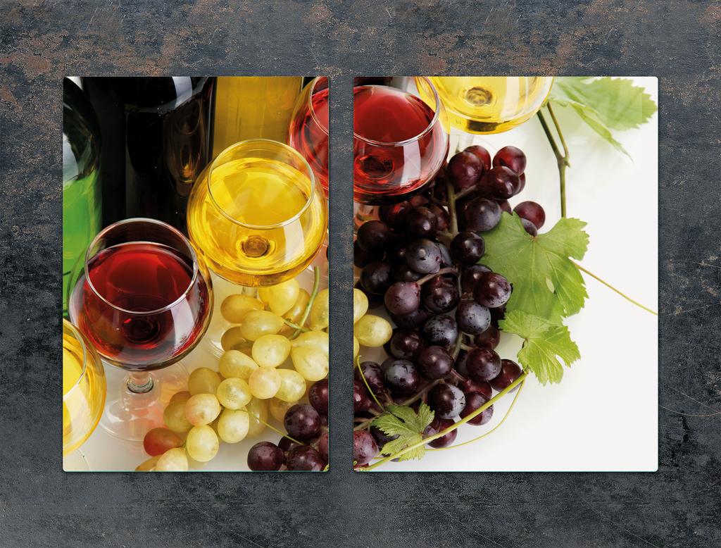 SZKLANA PŁYTA OCHRONNA DESKA 75x52 WINO
