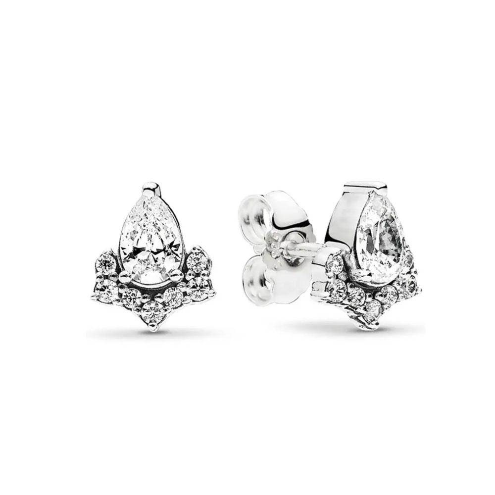 Fashionable 925 Silver Heart-shaped Flower Square Butterfly Earrings Suitable for Women's Fashion Jewelry Gifts