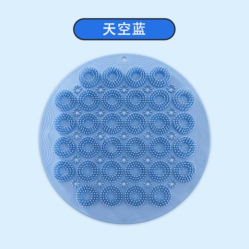 Silicone Exfoliating Shower Massage Non-slip Bath Scrub Pad Foot Wash Brush Bathroom Tool Mat Rub Back Sucker Pad Skin Cleaning