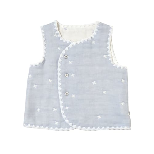 

10mois fukufuku gauze 6-layer gauze chokki powder blue 21251011