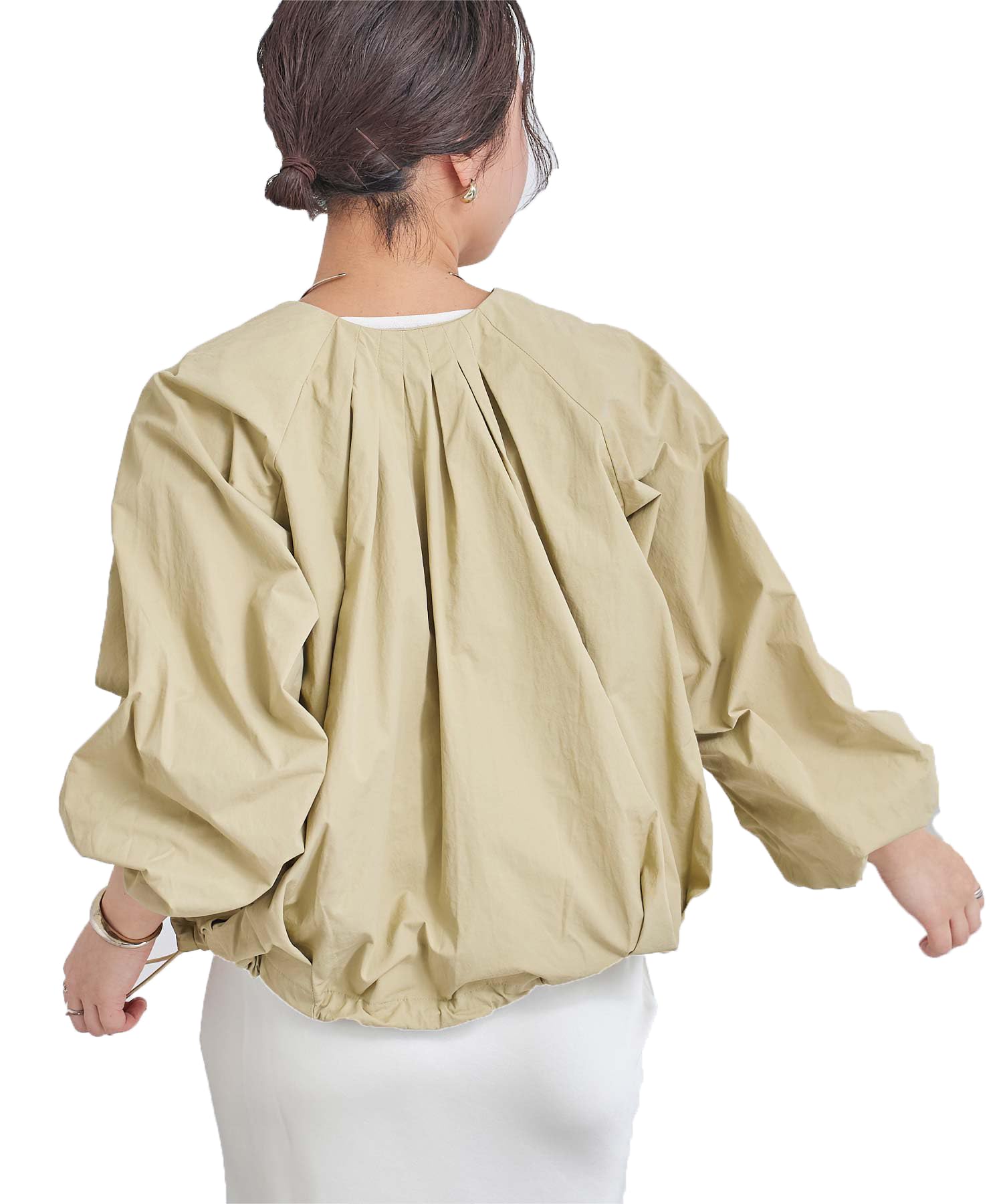 

Ваш Блузон с кулиской и объемными рукавами BDXN1722 Маленький Бежевый Женский бежевый